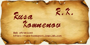 Rusa Komnenov vizit kartica
